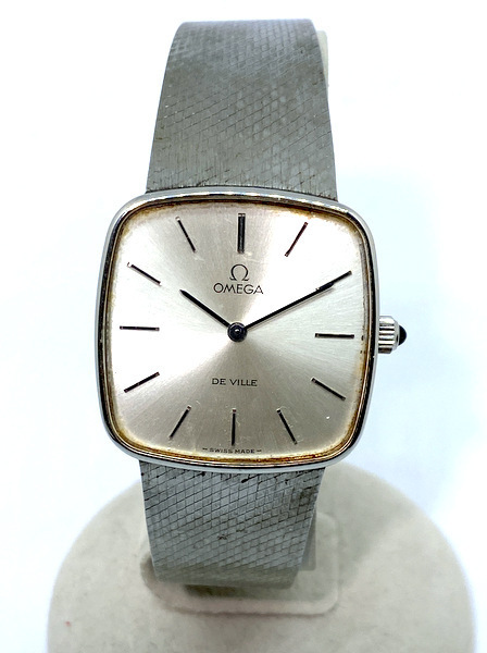 【即決】 OMEGA オメガ De Ville デビル 311.0165 111.0142 Cal.625 手巻き メンズ 腕時計 スクエア シルバー文字盤 ヴィンテージ 稼動品