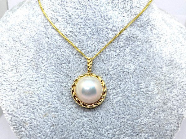 【即決】 TASAKI タサキ K18 高品質 マベ真珠 16.0㎜ ペンダント トップ ジュエリー マベパール マベ パール ゴールド 田崎真珠 10.0g