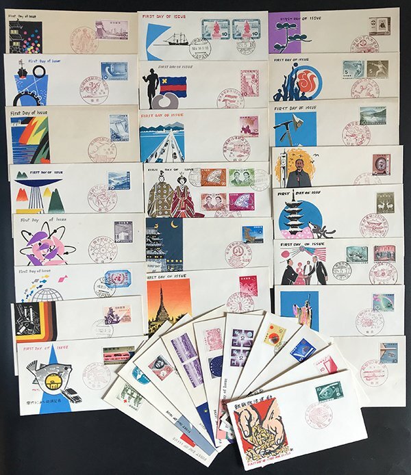 さらに値下げ【切手】日本昭和30年代記念FDC 43通 1957年〜1963年 Yahoo!オークション -「1957年」(切手、はがき) の落札相場