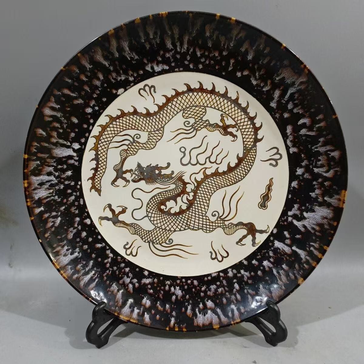 宋吉州窯虎斑釉笠碗 現代工芸品 美術品 置物 Yahoo!オークション -「吉州窯」の落札相場・落札価格