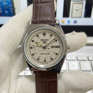 79:希少 OH済★美品 セイコー★SEIKO 日本未発売★ヴィンテージ 腕時計★自動巻き メンズ アンティーク 海外限定 貴重 ホワイト★送料無料