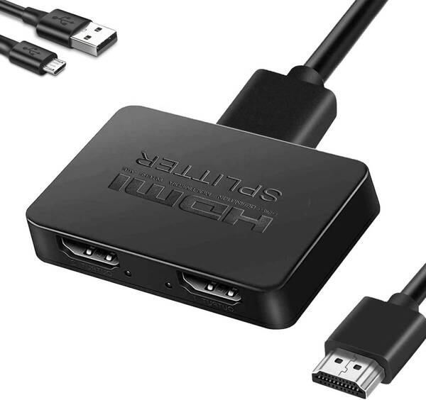 HDMI 分配器 1入力2出力【4K 60Hz安定版】HDMI スプリッター HDMI 分配機