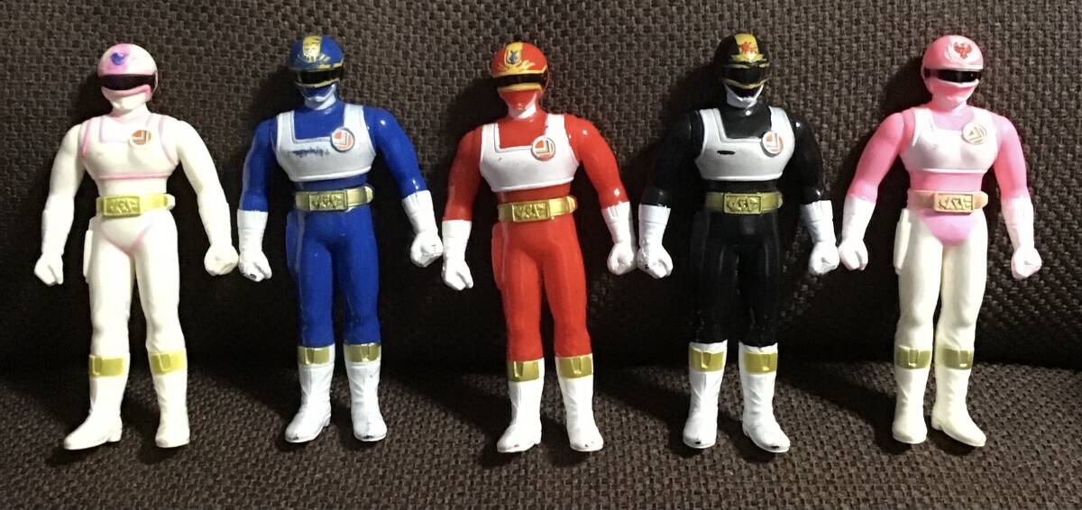 チェンジマン 5体セット ソフビ 当時物 ビンテージ 昭和レトロ チェンジマン 5体セット ソフビ 当時物 ビンテージ 昭和レトロ