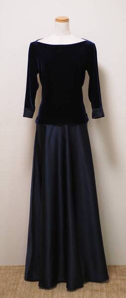TADASHI SHOJI タダシショージ NAVY ロングフォーマルドレス 「8 」/ 11-13号程度