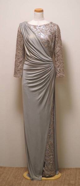 TADASHI SHOJI タダシショージ GRAY/BEIGE ロングフォーマルドレス 「S 」/ 9号程度