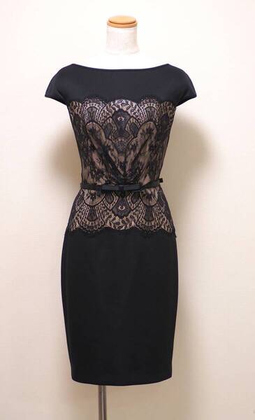 TADASHI SHOJI タダシショージ BLACK & BEIGE ワンピース 「4 」/ 9号程度