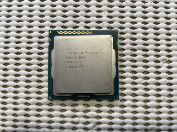 intel Core i7 3770 SR0PK 3.4GHz(最大 3.9GHz) 4コア/8スレッド LGA1155 作動品