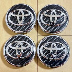 トヨタ TOYOTA純正 30プリウス 17インチ Sツーリング ヴィッツ Bb センターキャップ 4個 中古 2886 カーボン調
