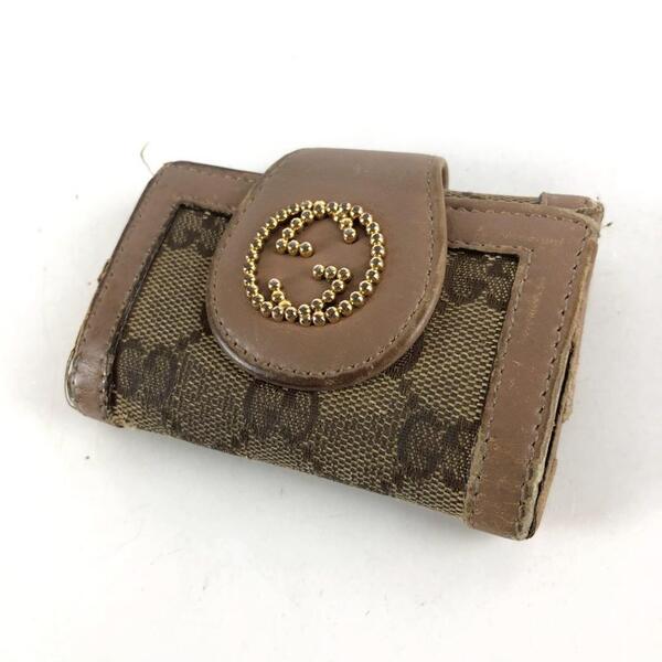 GUCCI グッチ GGキャンバス キーケース レディース ブランド ブランド 鍵 カギ キークリップ キーリング キーホルダー