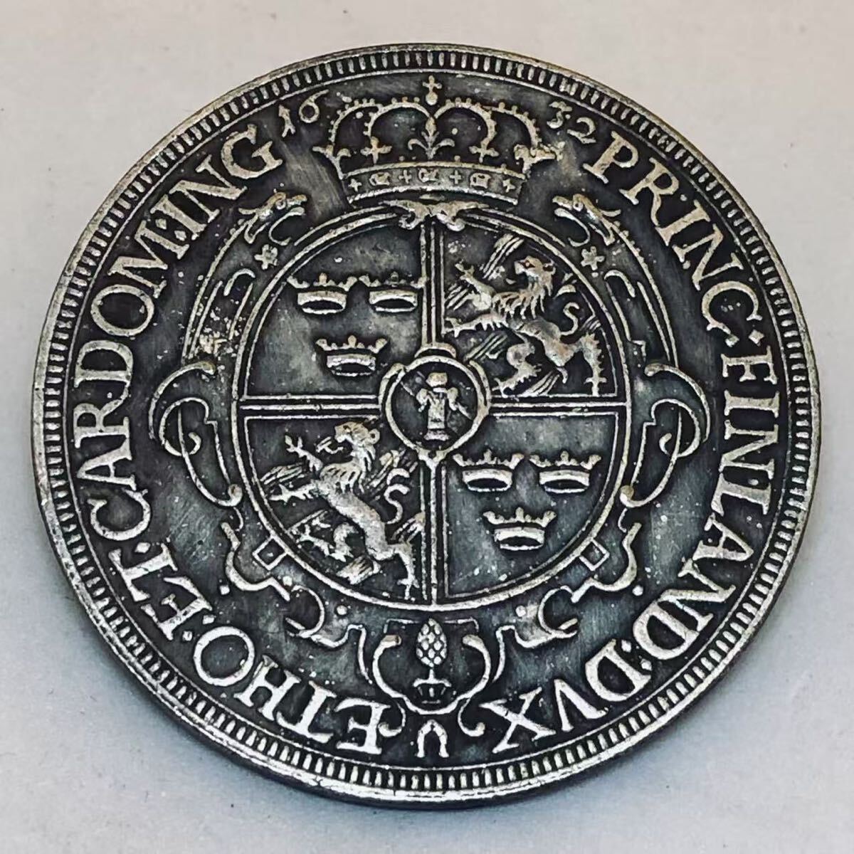 スウェーデン　グスタフ5世像　2クローナ銀貨　1948年　MS64  未使用 スウェーデン銀貨 1クローナ 1948年銘 グスタフ5世 クローナ銀貨