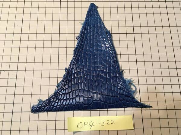 CR4-322★天然藍染★均質の取れた染め上がり最高級ポロサスクロコダイルレザークラフトはぎれコインカードケースUSB印鑑SDカードケース