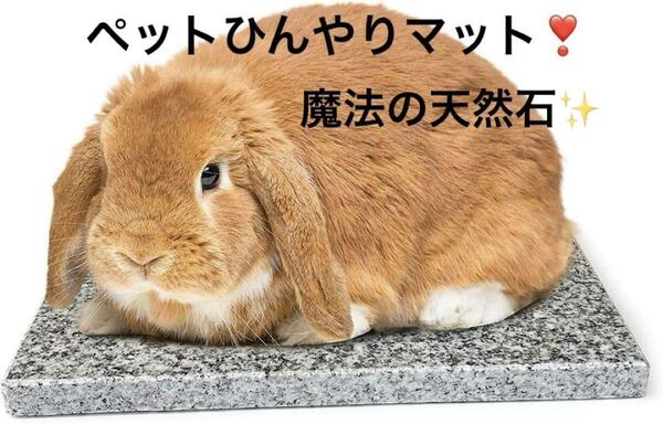 ペット ヒンヤリマット ウサギ涼感マット 魔法の天然石 猫クールマット ハムスター ひんやりマット 涼しい 25×15×1.5cm 大理石 夏
