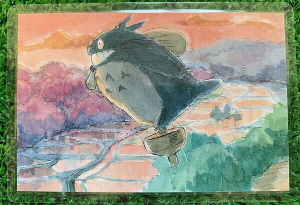 【激レア】当時物 ジブリ となりのトトロ ラミネートカードB 宮崎駿 STUDIO GHIBLI 検)セル画 原画 ポスター