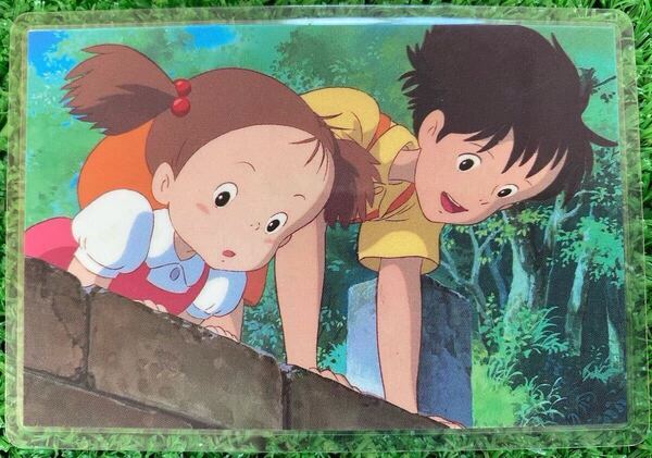 【激レア】当時物 ジブリ となりのトトロ ラミネートカードD 宮崎駿 STUDIO GHIBLI 検)セル画 原画 ポスター
