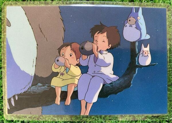 【激レア】当時物 ジブリ となりのトトロ ラミネートカードC 宮崎駿 STUDIO GHIBLI 検)セル画 原画 ポスター