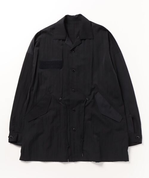 FUMITO GANRYU M-51 nylon shirt jacket 2(M) BLACK Fu10-Bl-03 フミトガンリュウ M-51 ミリタリー シャツジャケット モッズコート