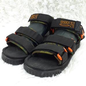 美品 24㎝◎SHAKA シャカ スポーツサンダル 黒 カモフラ