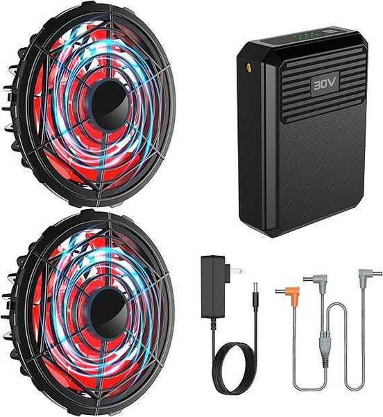 最新 ファンバッテリーセット 空調作業服 30V 超高出力 40000mAh 大容量 日本製ブラシレスモーター 4段階風力調節 長時間連続稼働