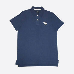★SALE★Abercrombie & Fitch/アバクロ★ビッグアイコンポロシャツ (Navy/M)