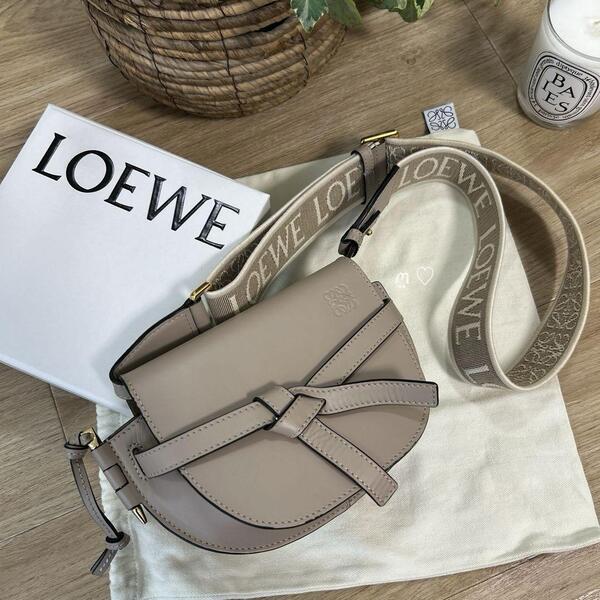 送料無料 LOEWE ロエベ ゲートデュアルバッグ ミニ サンド ショルダー 現行販売品