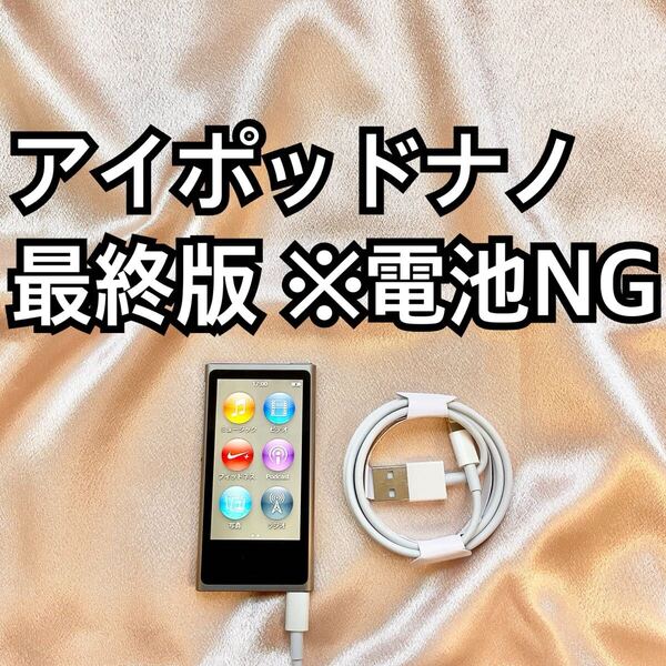 グレー iPod nano 第7世代 Apple アイポッド 16GB 本体W