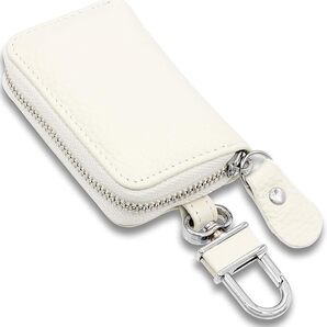 送料無料 本革 スマート キーケース ホワイト スマート キー レザー キーフリー 鍵 トヨタ ホンダ ダイハツ スズキ リクシル