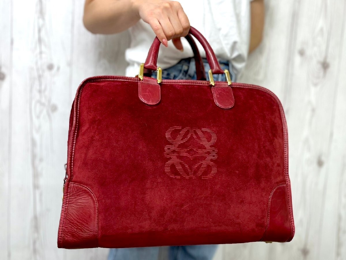 LOEWE ブラウン スエード ハンドバッグ アマソナ Yahoo!オークション -「ロエベ アマソナ スエード」(ロエベ) (ろ