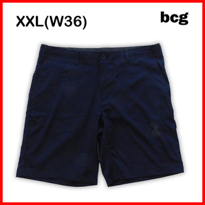 【美品】BCG ゴルフ ショートパンツ XXL W36 紺 快適ストレッチ