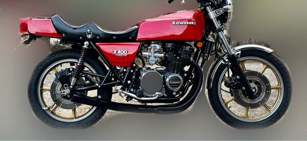 ★Z400FX 65パイ 手曲げ風ストレートダウンマフラー ワンオフ メンテナンス重視★