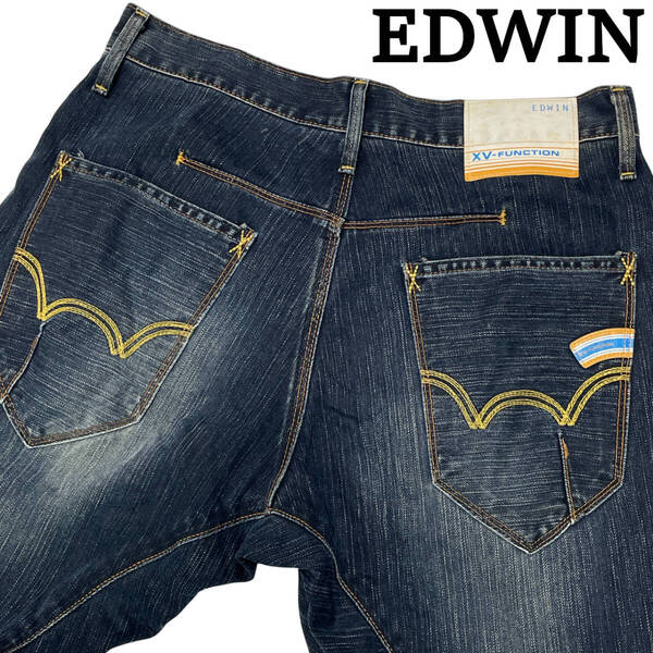 EDWIN エドウィン 463XVF W30 (約80cm W31相当) XV-FUNCTION 立体裁断 サルエル デニム パンツ メンズ インディゴ