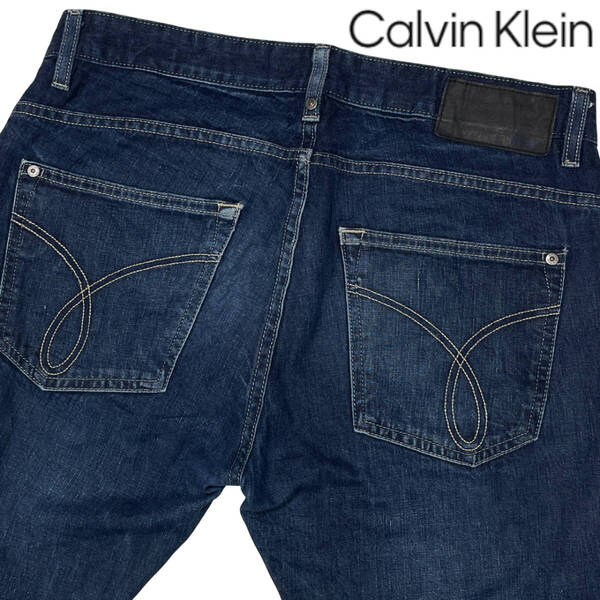 Calvin Klein Jeans W31 (約83cm W33相当) カルバンクライン セルビッチ SLIM STRAIGHT メキシコ製 デニム パンツ メンズ ジーンズ