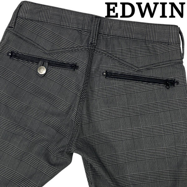 EDWIN エドウィン K40391 siz.S (約80cm W31相当) 裏起毛 ブーツカット チノパンツ メンズ 暖パン スラックス