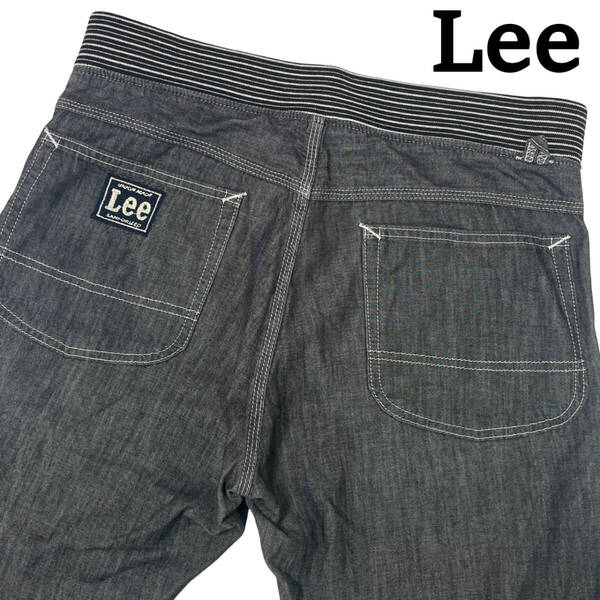 Lee リー 40500 イージーパンツ W30 (約84~94cm) イージーパンツ リブ仕様 コットン ロールアップ パンツ メンズ