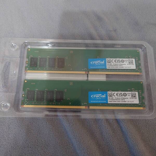 Crucial デスクトップ用増設メモリ 8GB(4GBx2枚) DDR4 2400MT/s(PC4-19200) CL17 UDIMM 288pin CT2K4G4DFS824A