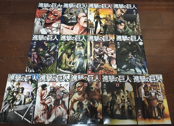 進撃の巨人 1,2,4〜14巻 計13冊セット (3巻欠) 諫山創/著 講談社コミックス 少年漫画 マンガ 少年マガジン 本 不揃い