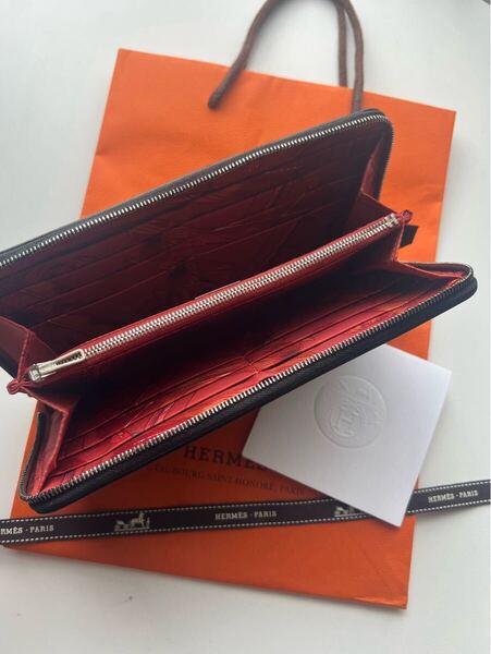 240 極上美品 HERMES エルメス アザップ シルクイン 長財布