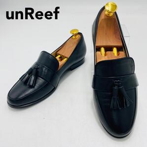 美品 unReef アンリーフ タッセルローファー 23 ブラック