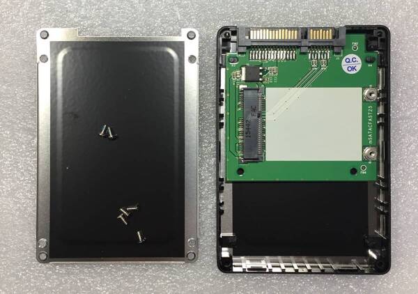 新品動作確認済 mSATA を2.5 SATAに変換するアダプター 2.5インチHDD サイズに変換