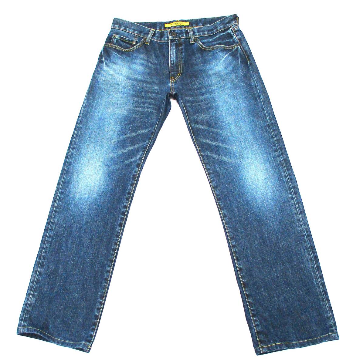 ユニクロS-002 ダークデニム レギュラーフィットストレート デッドストック 未使用 ユニクロ セルビッジレギュラーフィットストレート
