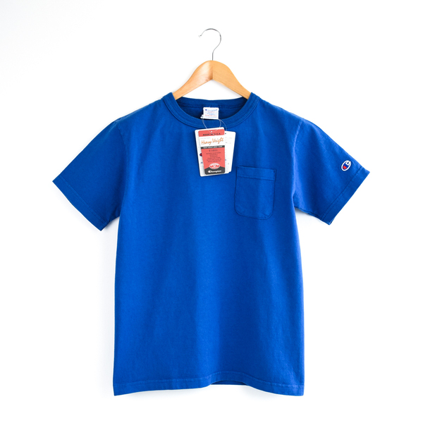 新品 アメリカ製 Champion チャンピオン USA製 T1011 US ポケット Tシャツ S 男女兼用 管理番号F467Q11 ロイヤルブルー