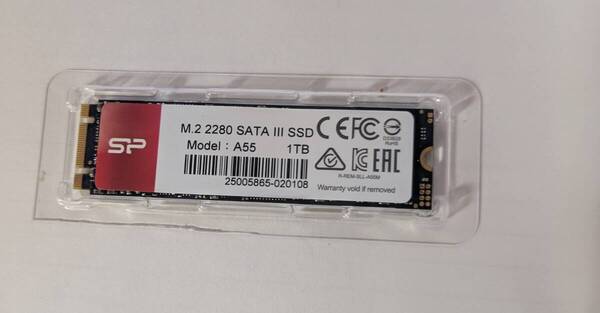 ★SP M.2 2280 SATA III SSD 1TB A55 美品 即決 送料無料