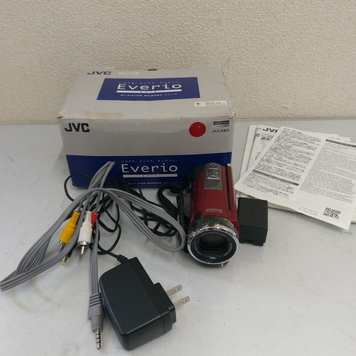 【美品 動作確認済み】JVC GZ-HM155-R ビデオカメラ 付属品完備 Yahoo!オークション -「jvc everio gz-hm155」の落札相場・落札価格