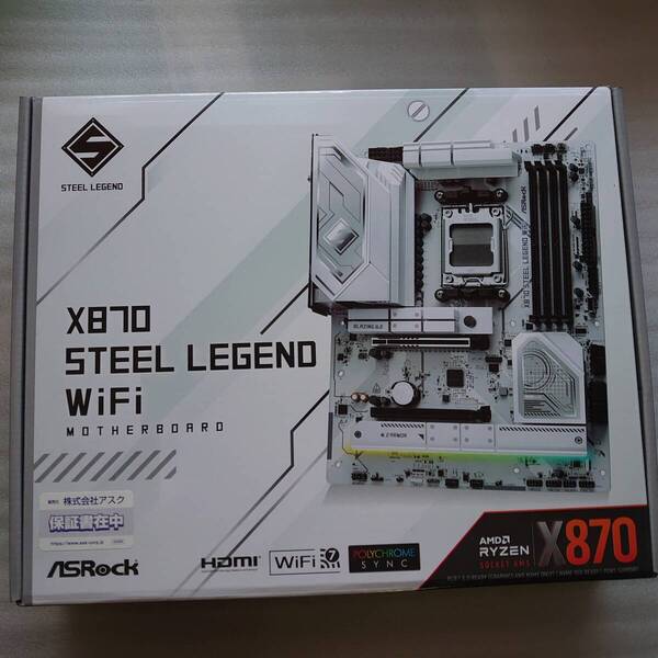 激安! 早い物勝ち!新品 未開封 CPU+マザーボード AMD Ryzen 9 9900X BOX ASRock X870 Steel Legend WiFi (AM5)