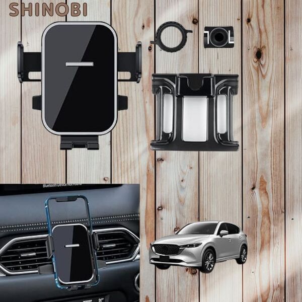 マツダ CX-5 KF系 CX-8 KG系 専用 スマホ ホルダー 携帯 ホルダー スマホスタンド 片手操作 360度回転 車載ホルダー 固定 取付簡単 Bタイプ