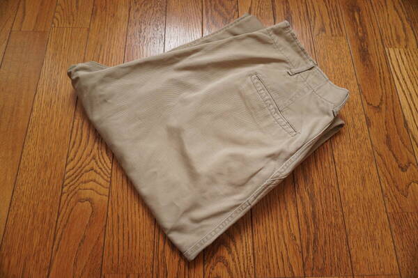 美品!★M-45 米軍 実物 ミリタリーチノ チノパン W83cm W35?×L35 US ARMY KHAKI 放出品 チノーズ AH-77 VH-63★M-41 M-43