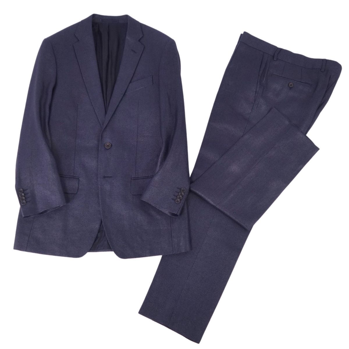 【美品】ヴェルサーチ クラシック スーツ セット 黒 総柄 ジャケット パンツ 美品】ヴェルサーチ クラシック スーツ セット 黒 総柄