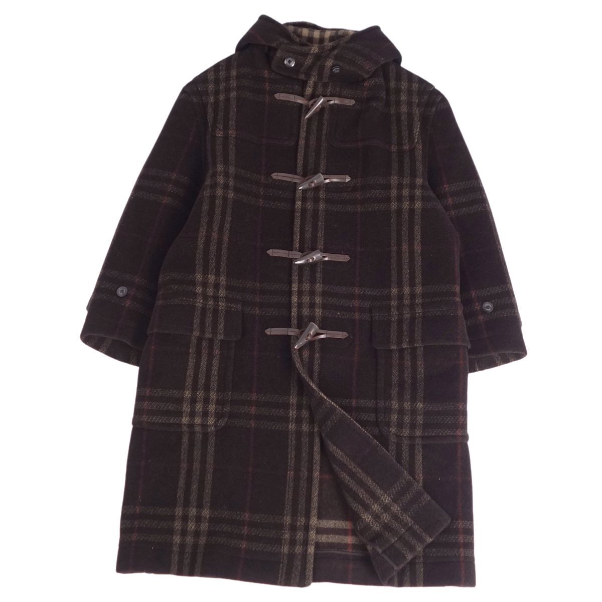 美品定価20万相当BURBERRY ダッフルコート ブラウン ウール 2025年最新】Yahoo!オークション -バーバリー ダッフルコートの
