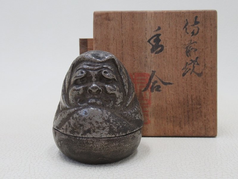 備前焼　達磨像　木箱付き 0_decdc41e69d726237c94892ede77