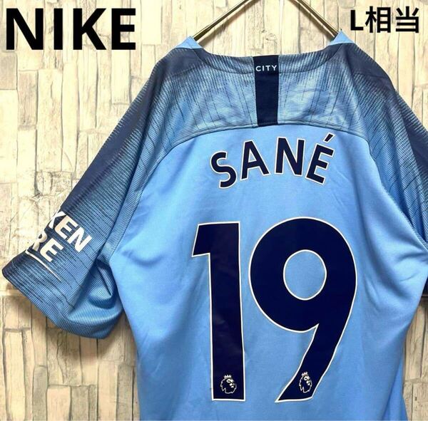 NIKE ナイキ サッカー イングランド プレミアリーグ マンチェスターシティ レロイ サネ ユニフォーム ゲームシャツ 2018-2019 ホーム 半袖