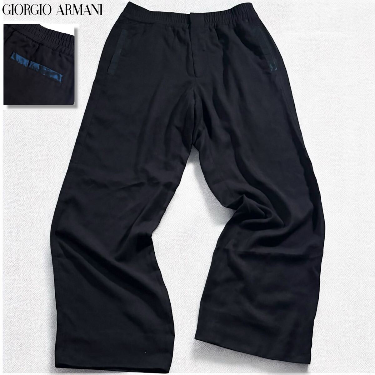 GIORGIO ARMANI ジョルジオアルマーニ　 パンツ　黒タグ　高級　R 9d9a1fd4ef75fd2807c9e36aa58e5e